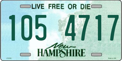 NH license plate 1054717