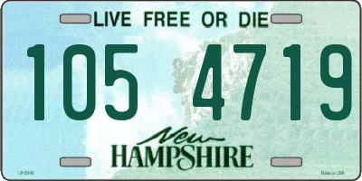 NH license plate 1054719