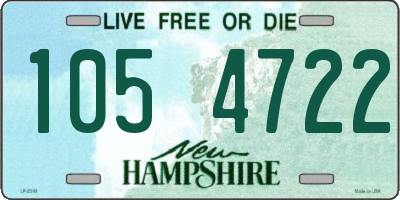 NH license plate 1054722
