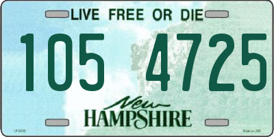NH license plate 1054725
