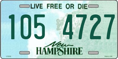 NH license plate 1054727