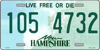 NH license plate 1054732
