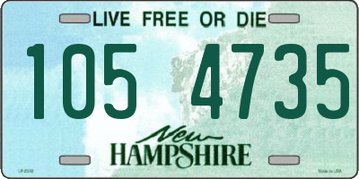 NH license plate 1054735