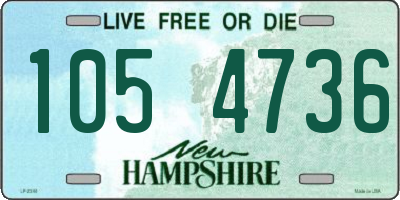 NH license plate 1054736