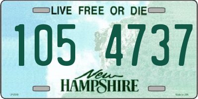 NH license plate 1054737
