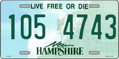 NH license plate 1054743