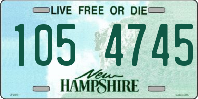 NH license plate 1054745
