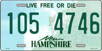 NH license plate 1054746