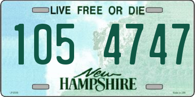 NH license plate 1054747