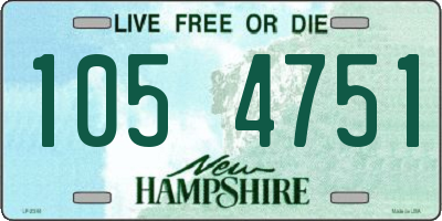 NH license plate 1054751