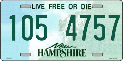NH license plate 1054757