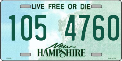 NH license plate 1054760