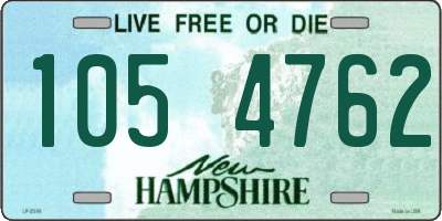 NH license plate 1054762