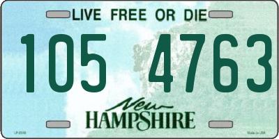 NH license plate 1054763