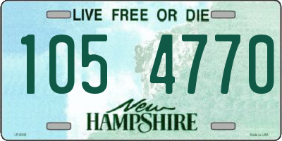 NH license plate 1054770