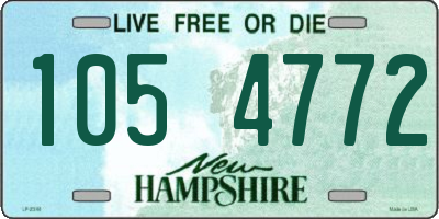 NH license plate 1054772