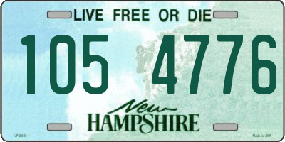 NH license plate 1054776