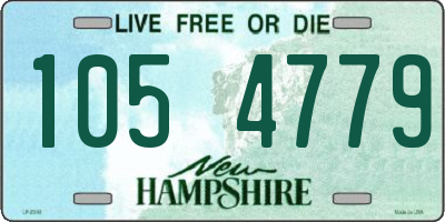 NH license plate 1054779