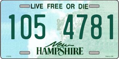 NH license plate 1054781