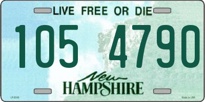 NH license plate 1054790
