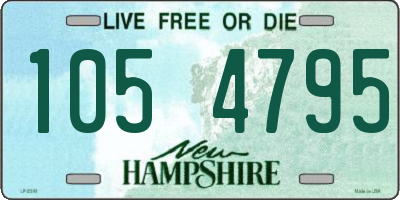 NH license plate 1054795