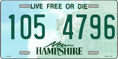 NH license plate 1054796
