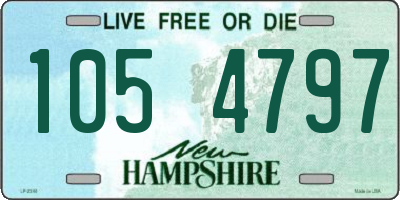 NH license plate 1054797
