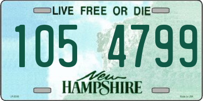 NH license plate 1054799