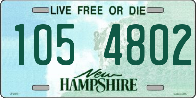NH license plate 1054802