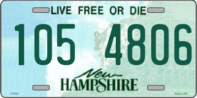 NH license plate 1054806