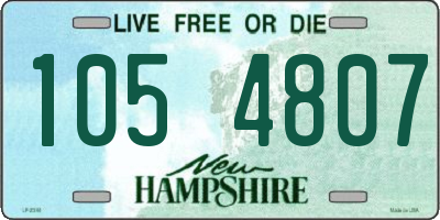 NH license plate 1054807