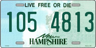 NH license plate 1054813