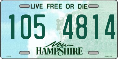 NH license plate 1054814