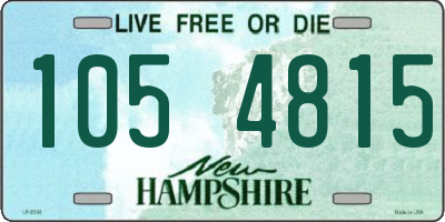 NH license plate 1054815