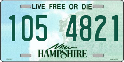 NH license plate 1054821