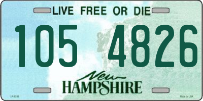 NH license plate 1054826
