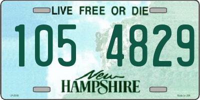 NH license plate 1054829