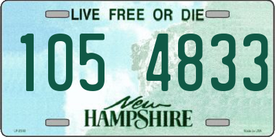 NH license plate 1054833