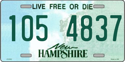 NH license plate 1054837