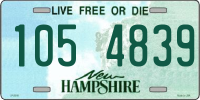 NH license plate 1054839