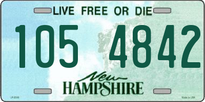 NH license plate 1054842