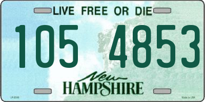 NH license plate 1054853