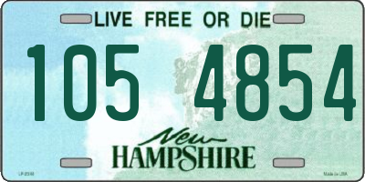 NH license plate 1054854