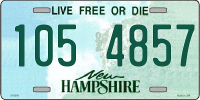 NH license plate 1054857