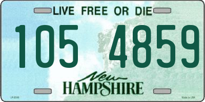 NH license plate 1054859