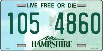 NH license plate 1054860