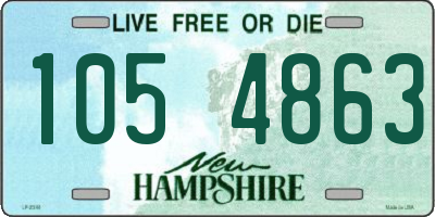 NH license plate 1054863
