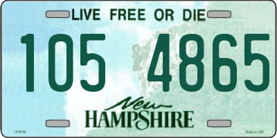 NH license plate 1054865