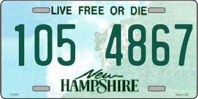 NH license plate 1054867