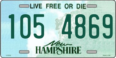 NH license plate 1054869